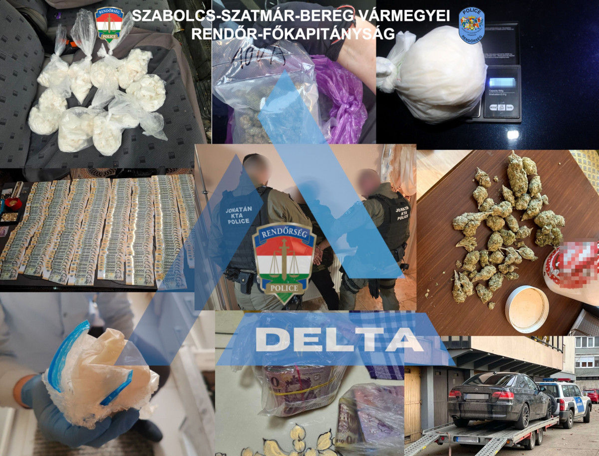 665 büntetőeljárás, 491 gyanúsított, 30 kilogramm lefoglalt kábítószer - egy év eredménye Szabolcsban